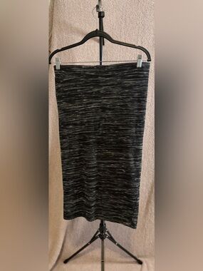 Apt. 9 Black Gray Space Dye Knit Pencil Skirt Size Medium